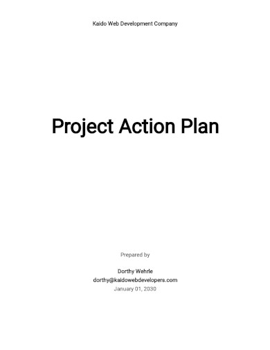 project action plan template