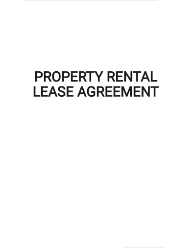 property rental lease agreement template