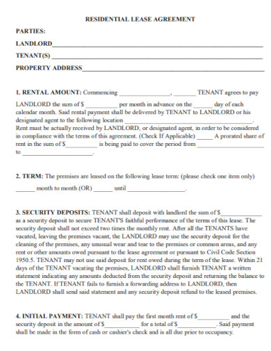 residential property rental lease agreement1