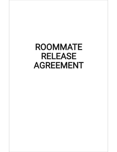 roommate release agreement template