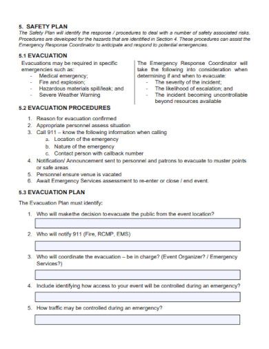safety emergency response plan in pdf
