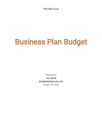 simple business plan budget template