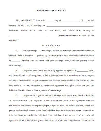 Infidelity Postnuptial Agreement - 3+ Examples, Format, Pdf | Examples