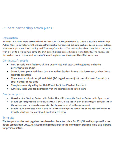 student partnership action plan