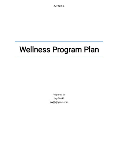 wellness program plan template
