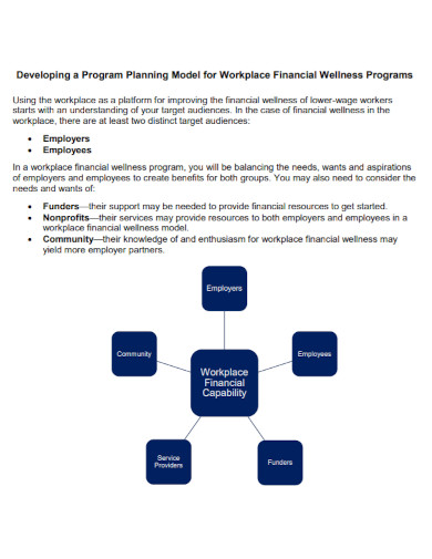 workplace financial wellness program plan