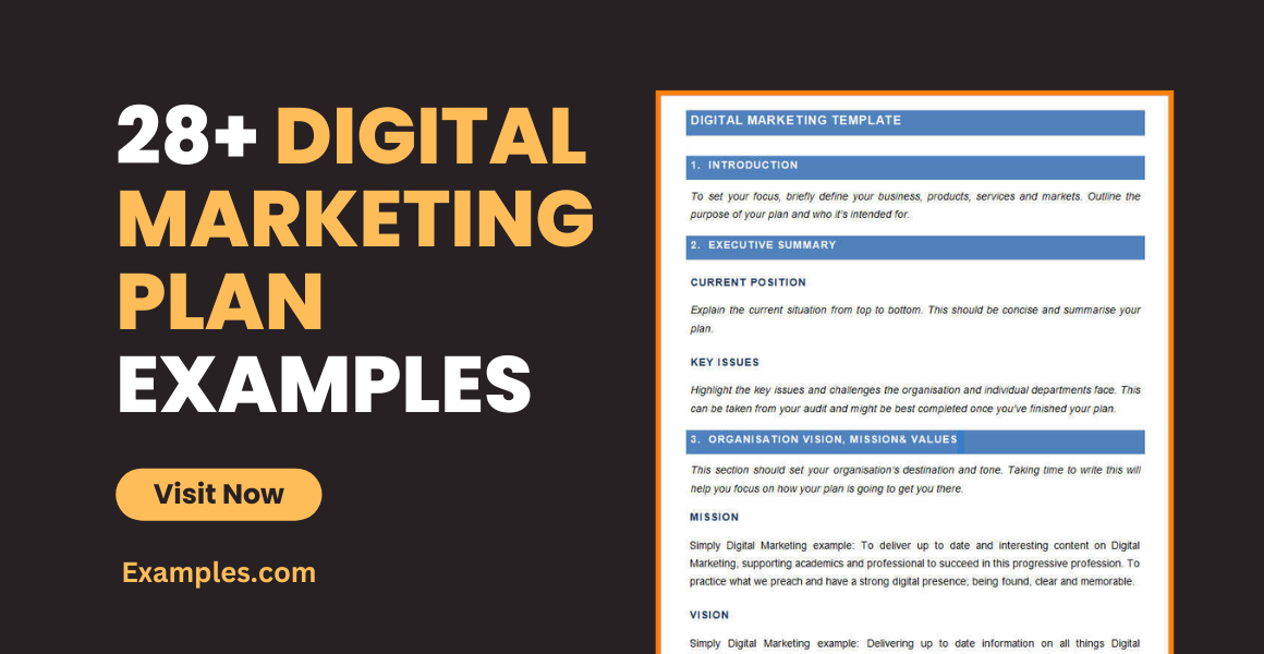 Digital Marketing Plan Examples