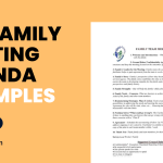 Family Meeting Agenda Examples
