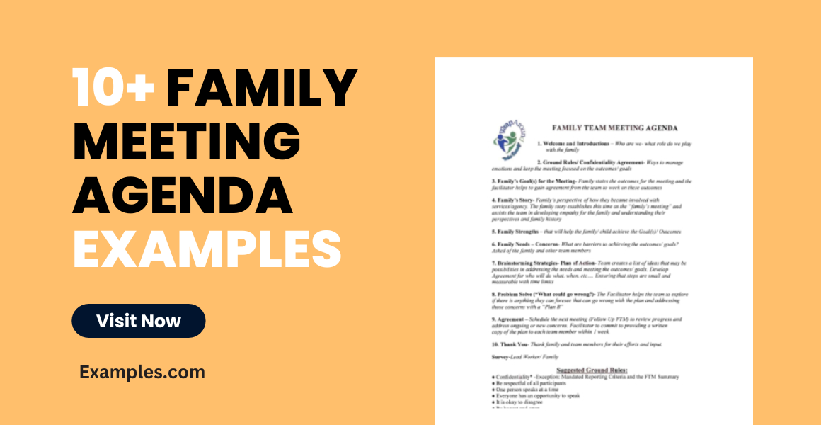 Family Meeting Agenda Examples