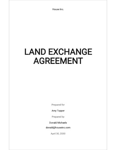 land exchange agreement template