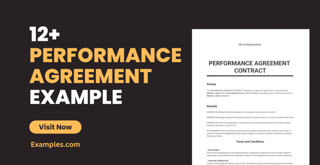 Performance Agreement Example