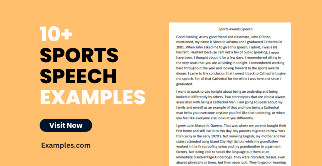 Sports Speech Examples