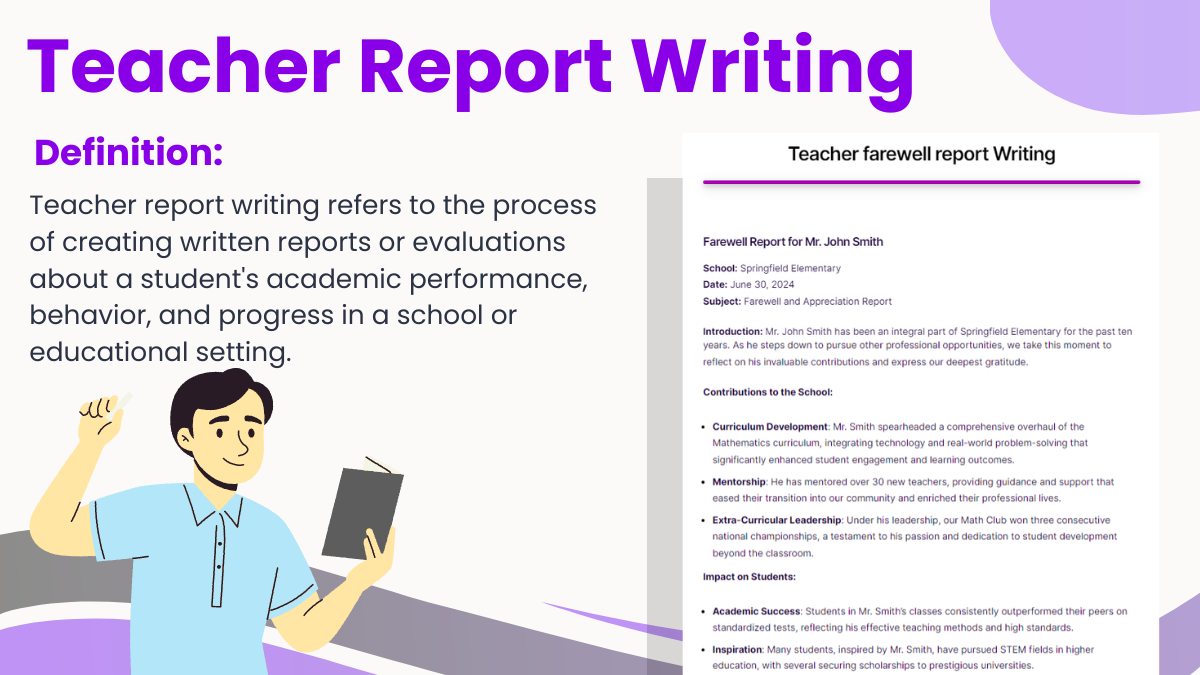 Teacher Report Writing