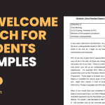 Welcome Speech for Students Examples