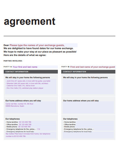 sample exchange agreement