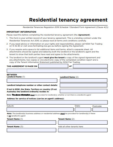 sample room tenancy agreement