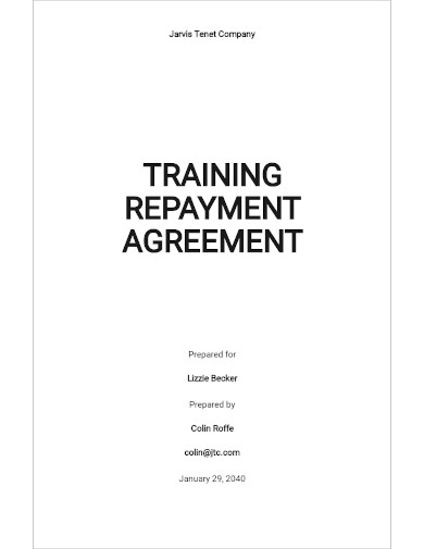 training repayment agreement
