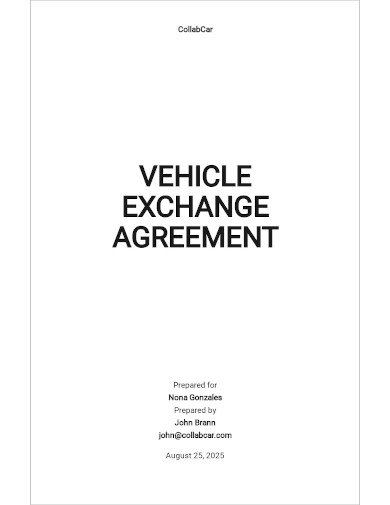 vehicle exchange agreement
