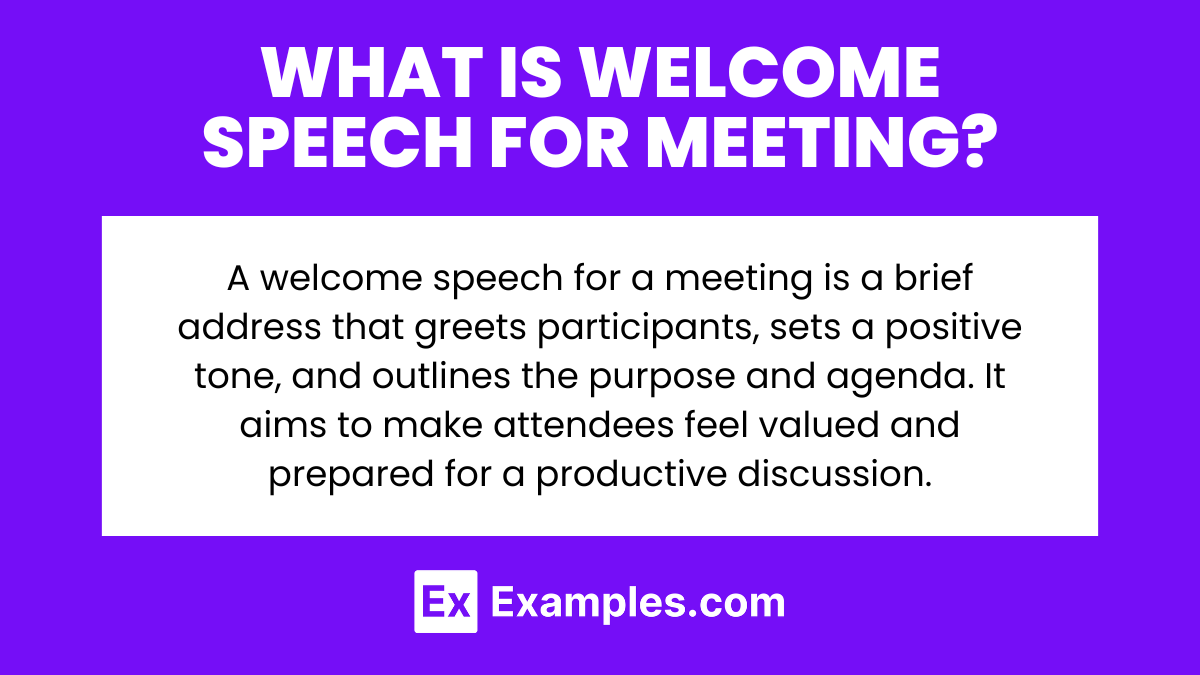 introduction to meeting speech