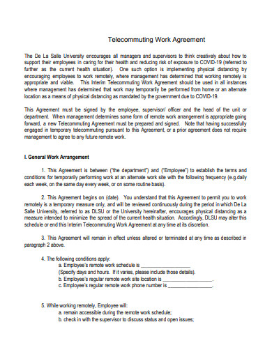 work from home confidentiality agreement format