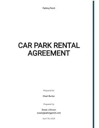 car park rental agreement