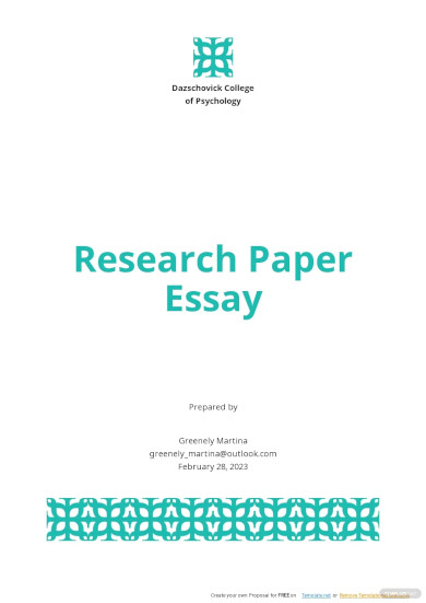 research paper essay template