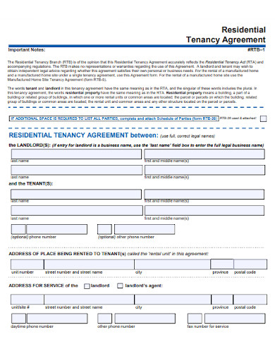residential office tenancy agreement