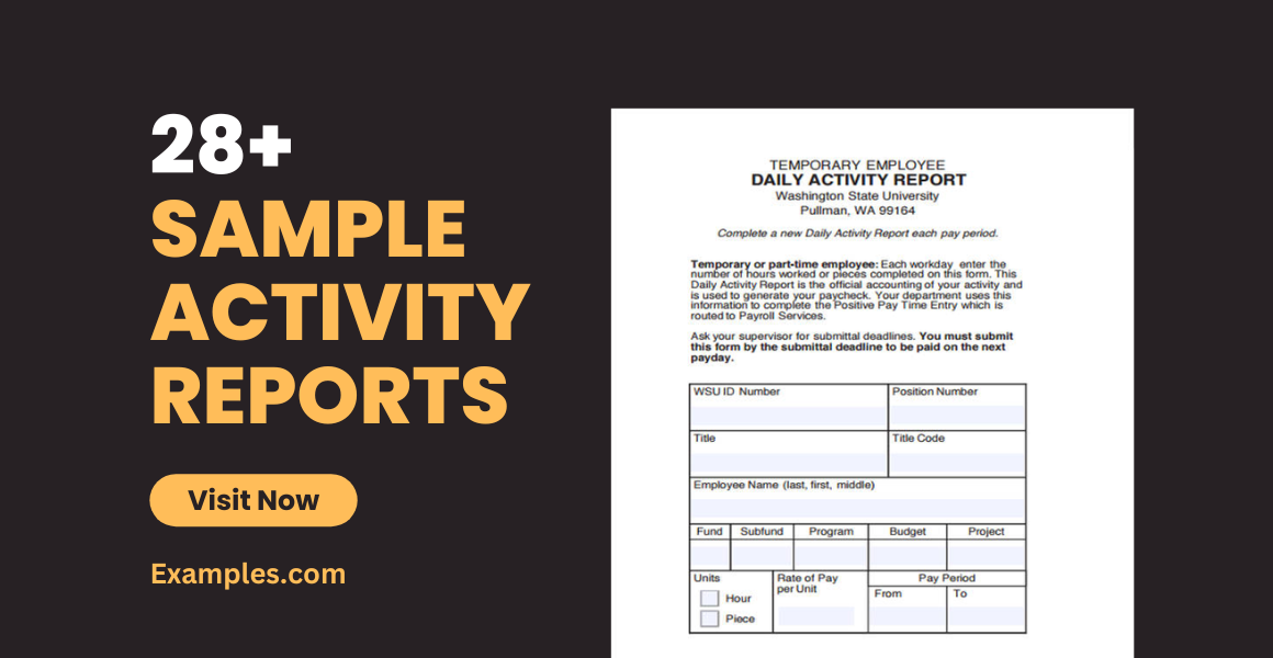 sample activity reports