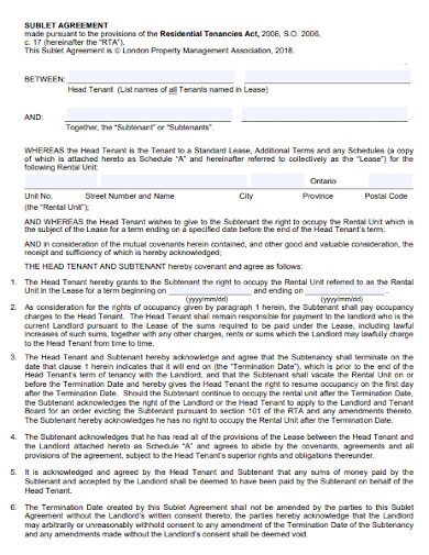 sublet tenancy agreement in pdf