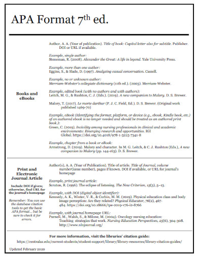 APA 7 - Example, Format, PDF | Examples