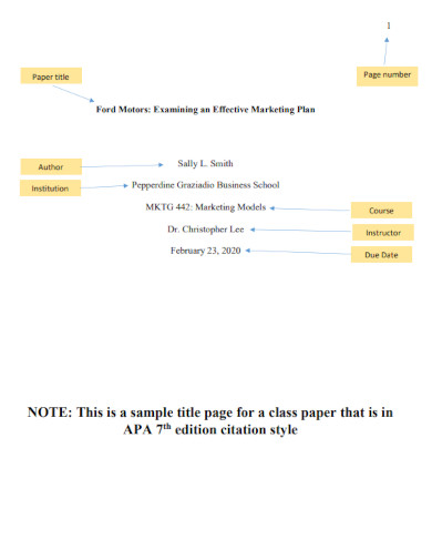 APA 7Th Edition Title Page