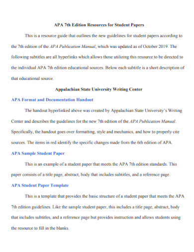apa 7th edition resources