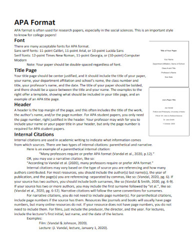 APA Title Page - Examples, Format, PDF | Examples