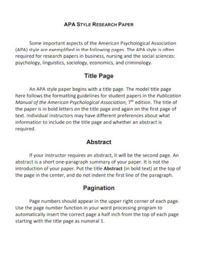 APA Title Page - Examples, Format, PDF | Examples