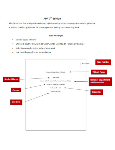 APA 7 - Example, Format, PDF | Examples