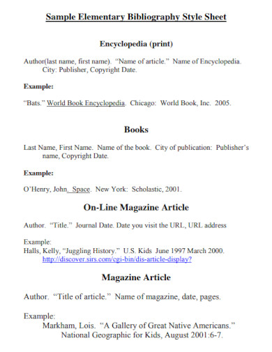 Bibliography - Examples, Pdf 