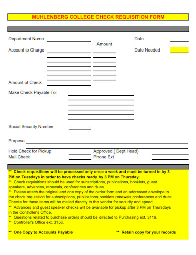 check requisition form
