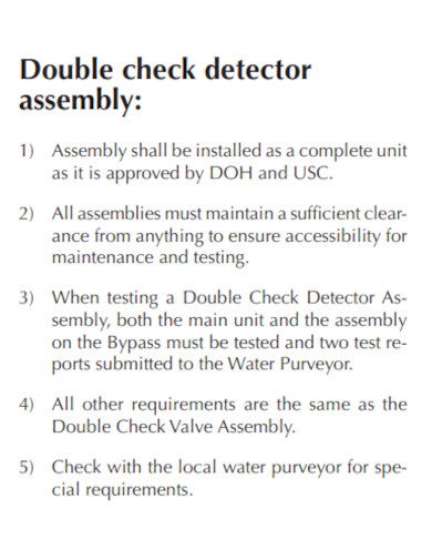 Double Check Detector