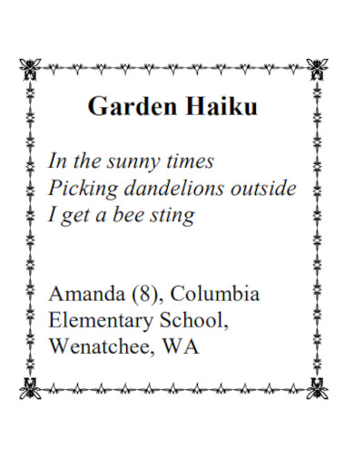 garden haiku