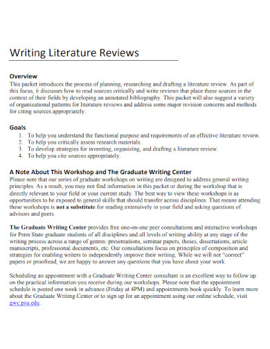 Literature Review - Examples, PDF | Examples