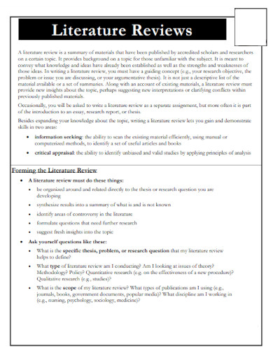 Hr Literature Review Example