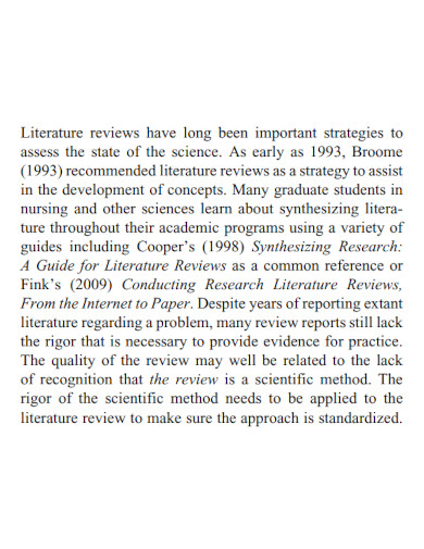 literature review strategy
