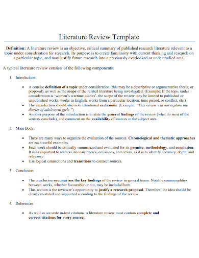 literature review in research paper