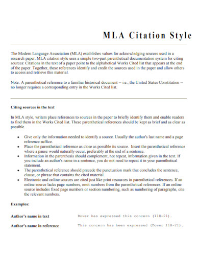 MLA Citation PDF