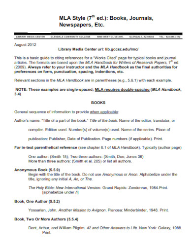 mla citation with journal newspaper