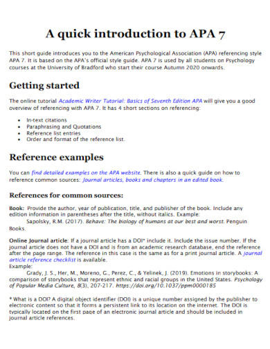 APA 7 - Example, Format, PDF | Examples