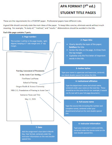 26+ APA Cover Page Format Example in Google Docs, InDesign, Word, PSD ...