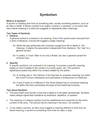 examples of sybolism