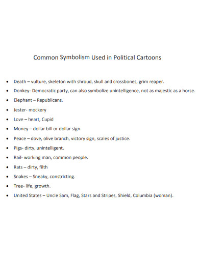 symbolism used in political cartoons