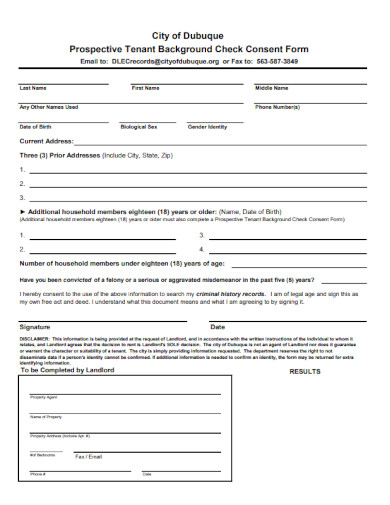 tenant background check consent form